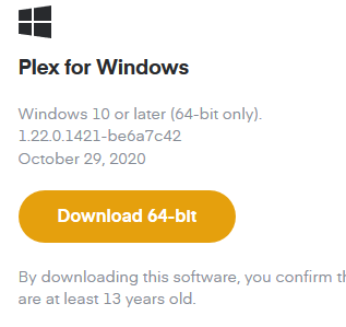 Download and install Plex for your computer.